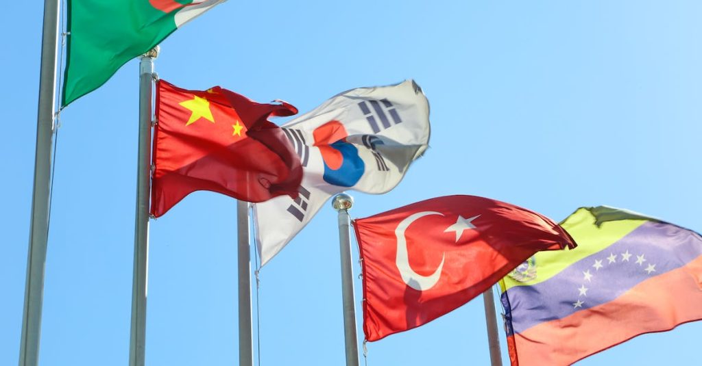 photograph-of-flag-poles-with-different-country-flags