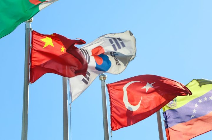 photograph-of-flag-poles-with-different-country-flags